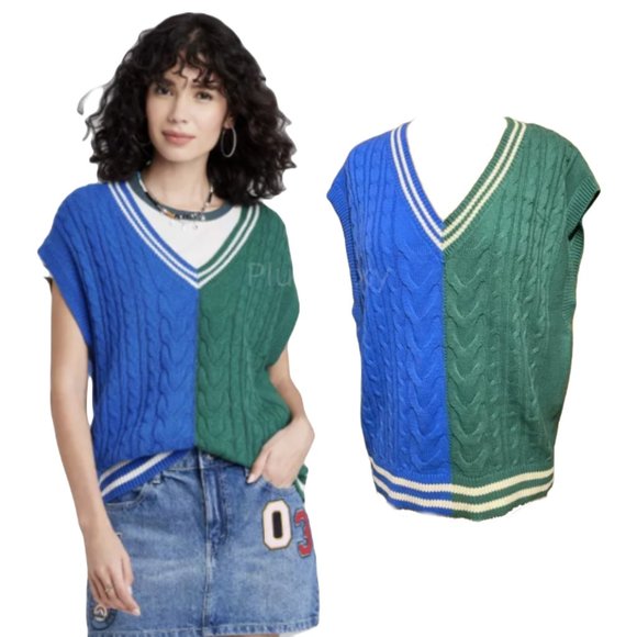Wild Fable Sweater Vest Blue Green Large - Picture 1 of 5